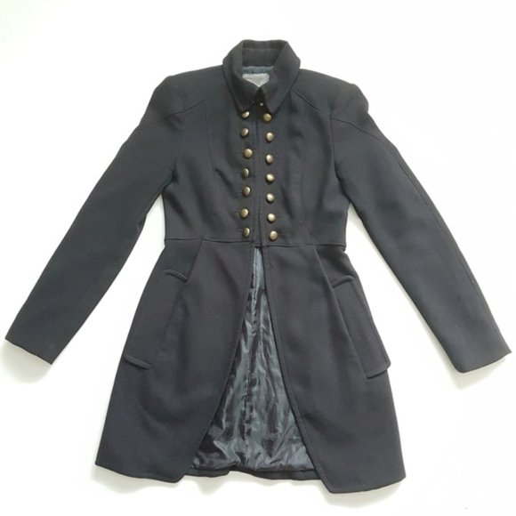 Zara equestrian military regency structured tailored long-line jacket - Picture 3 of 12